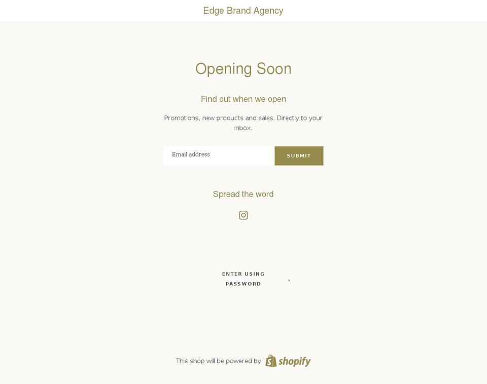 edgebrandagency.com shopify website screenshot