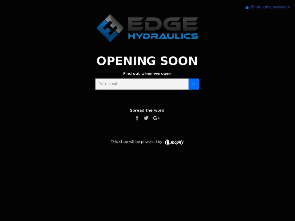edgehydraulics.com shopify website screenshot