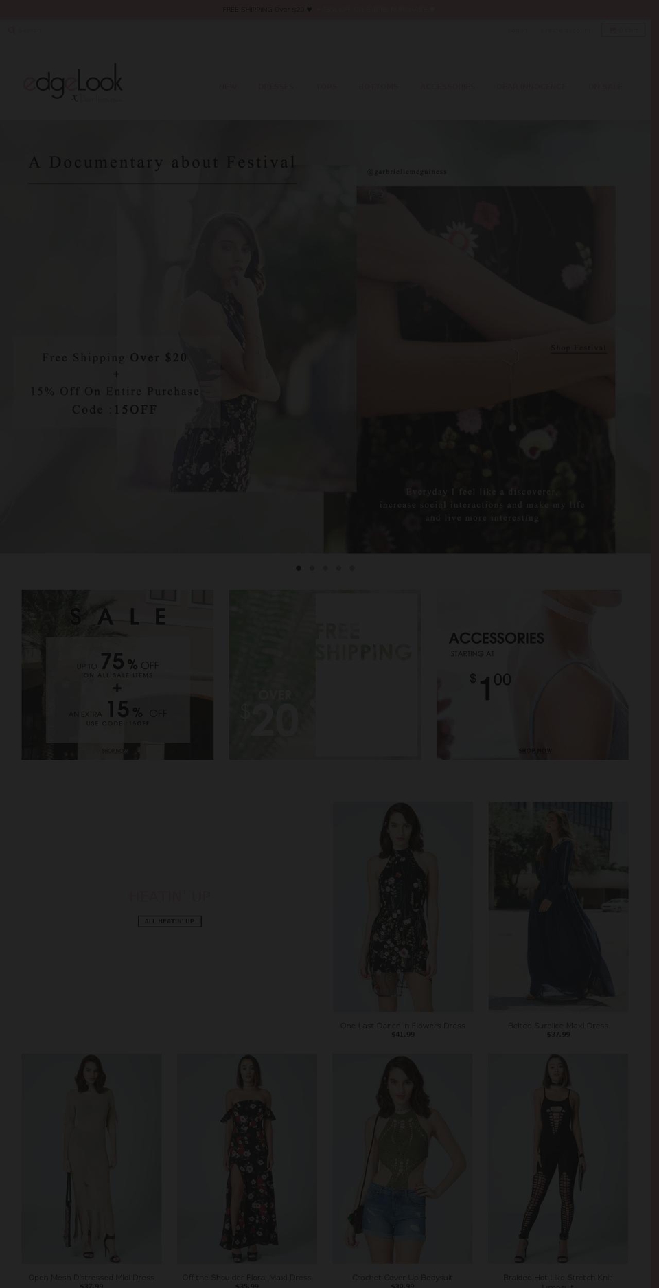 edgelook.com shopify website screenshot