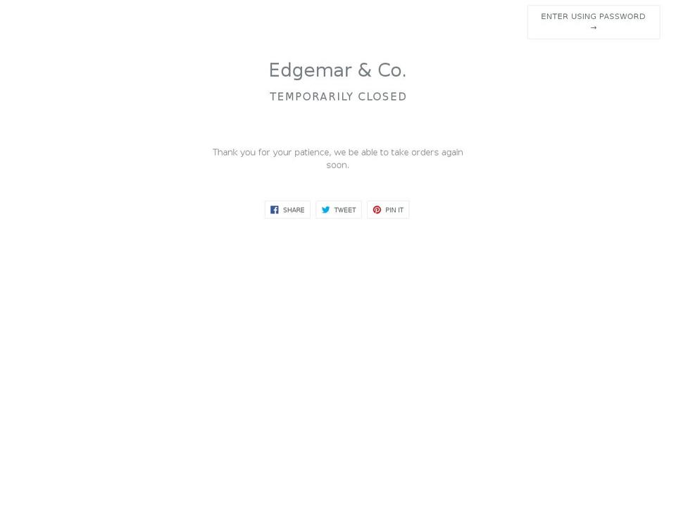 edgemarandco.com shopify website screenshot