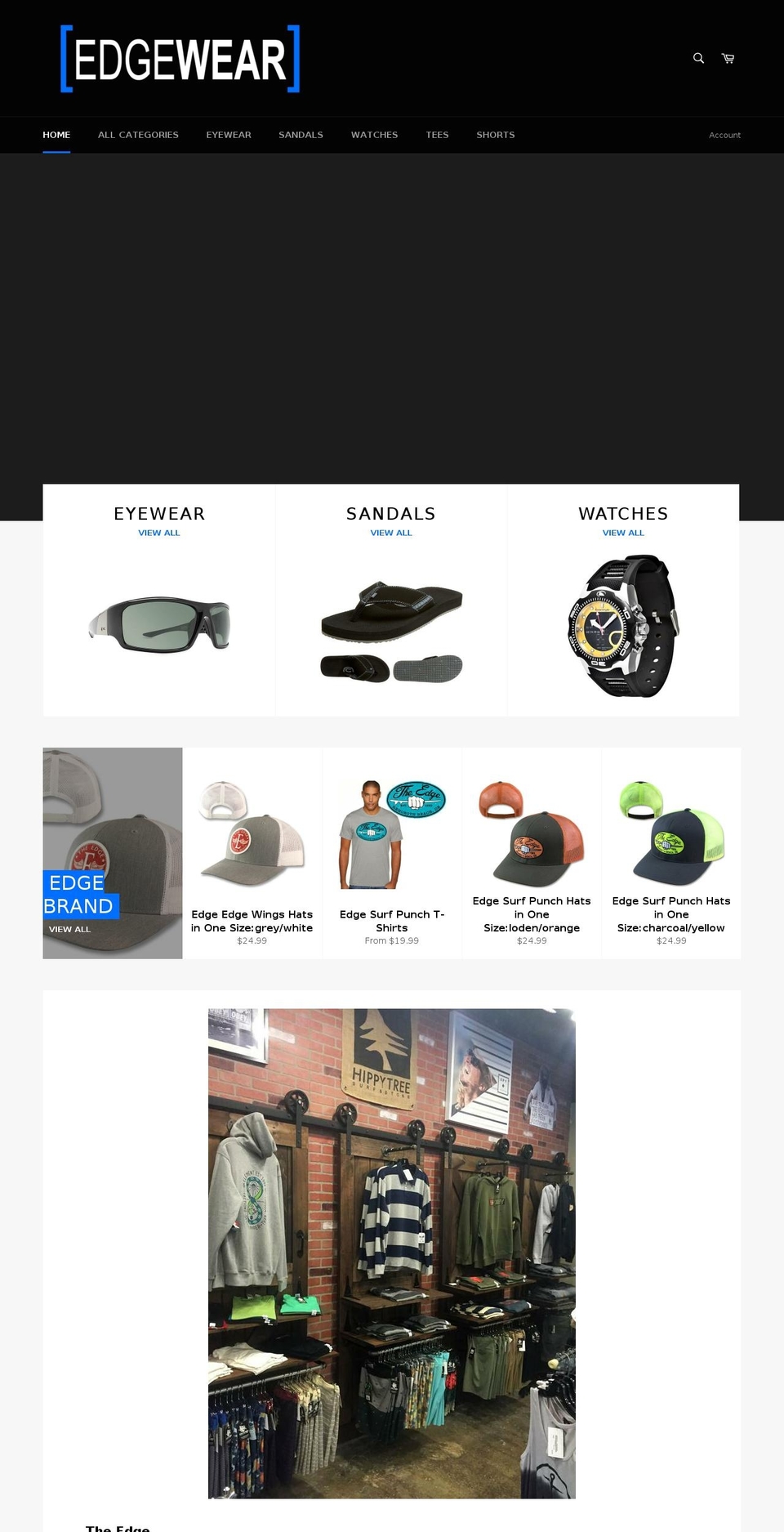 edgenow.com — Shopify storefront screenshot