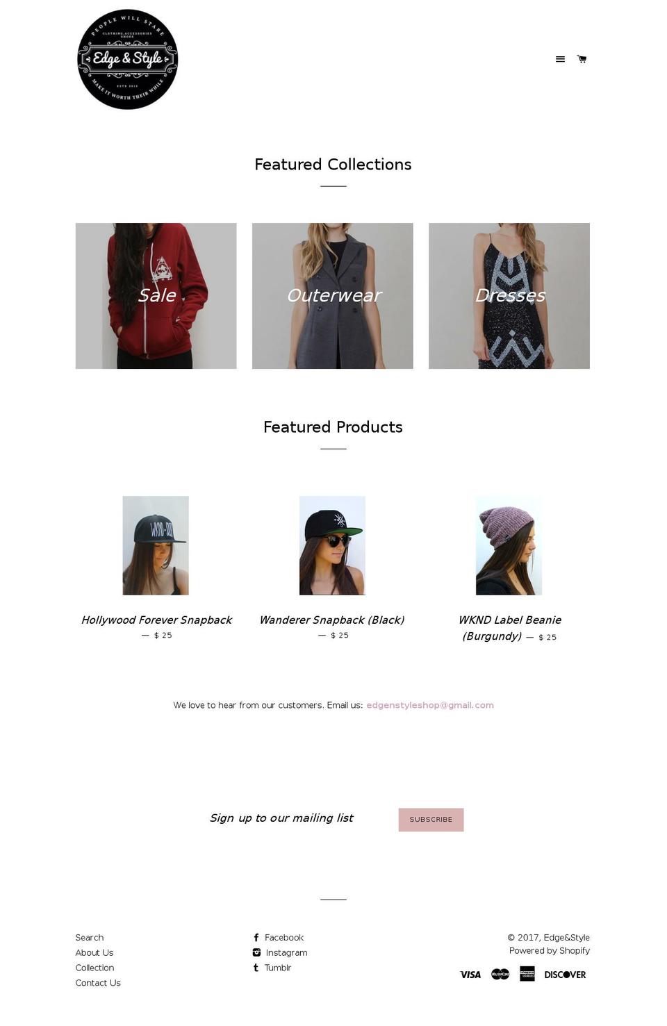 edgenstyle.com shopify website screenshot