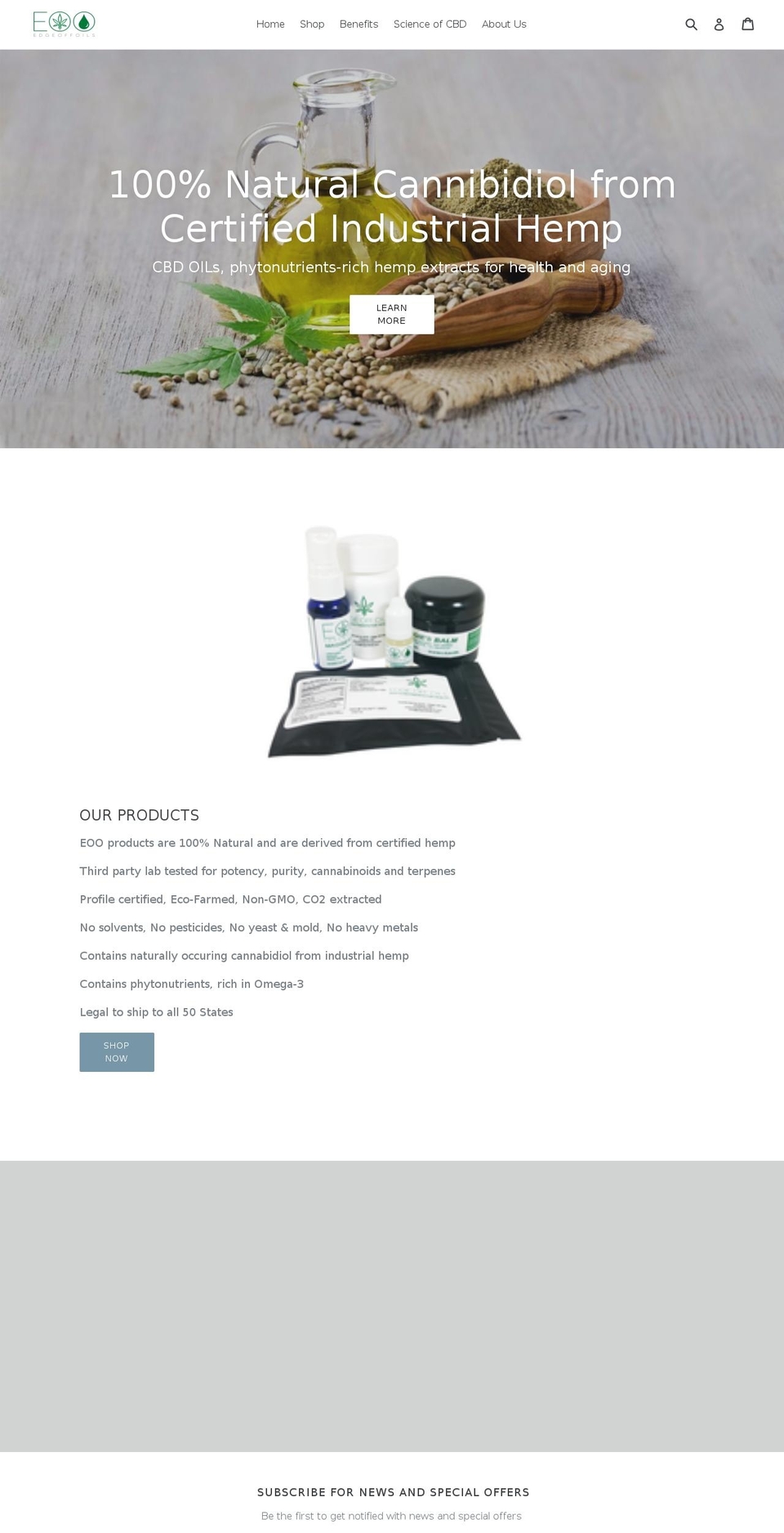 edgeoffoils.com — Shopify storefront screenshot