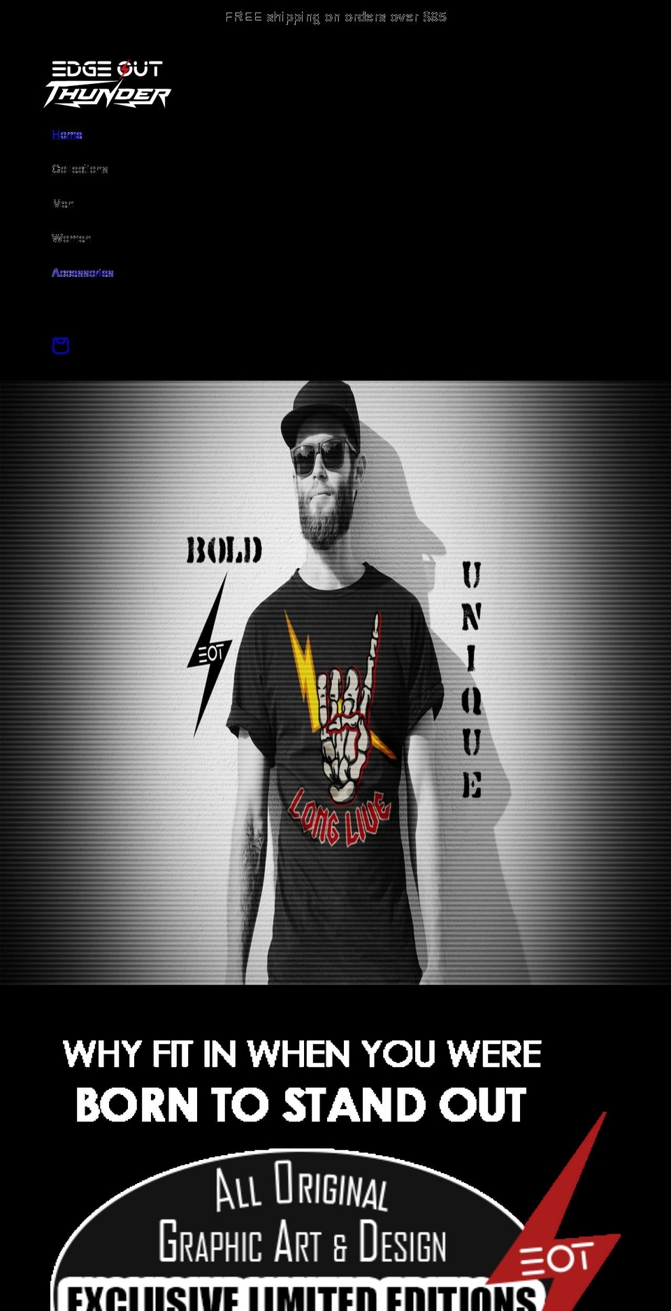 edgeoutthunder.com shopify website screenshot