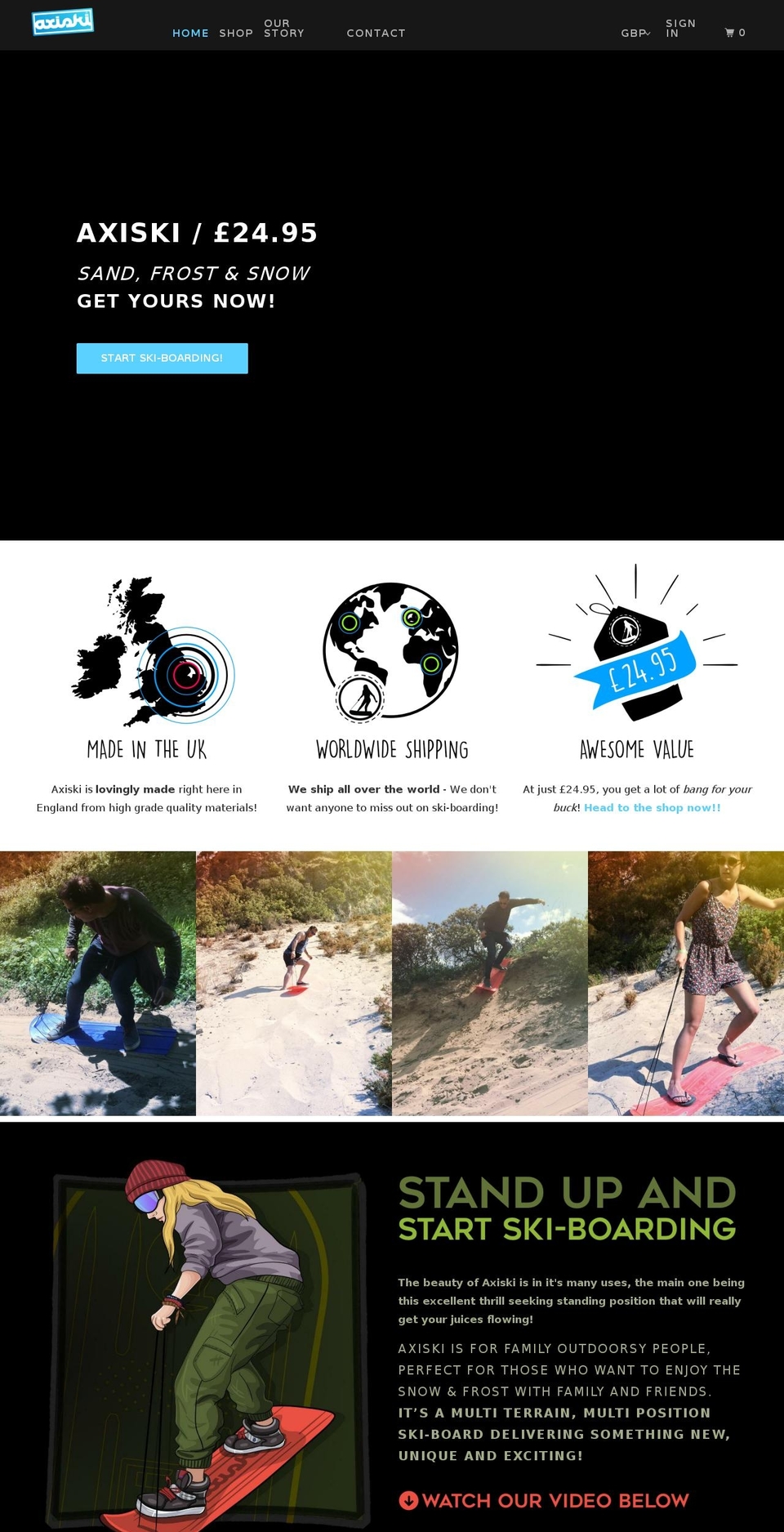 edgeoverthesledge.com shopify website screenshot