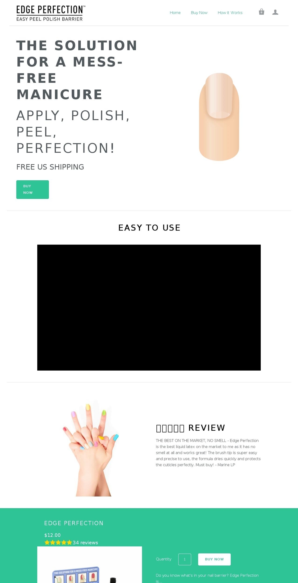 edgeperfection.com shopify website screenshot