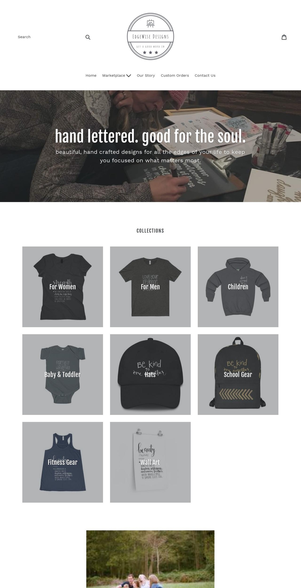 edgewisedesigns.com shopify website screenshot