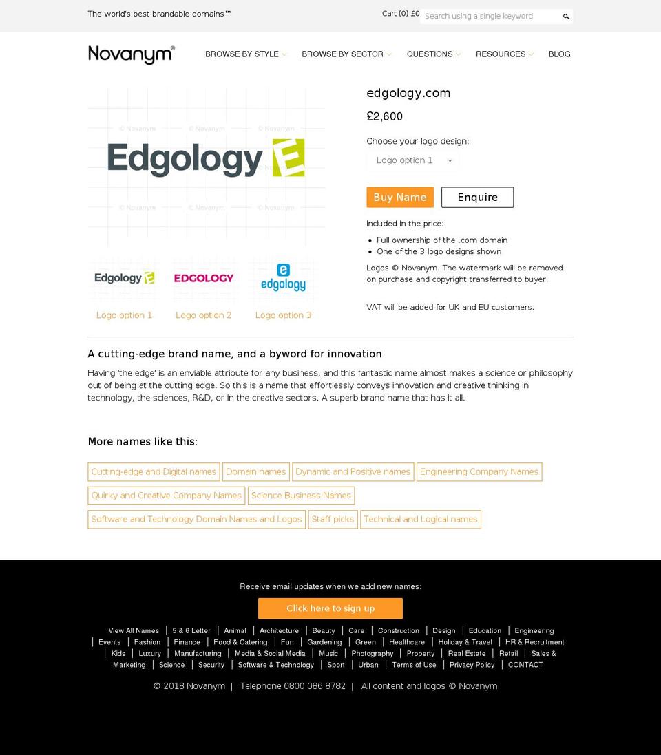 edgology.com shopify website screenshot