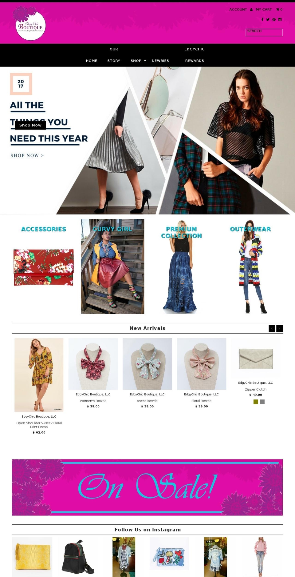 edgychicboutique.com shopify website screenshot