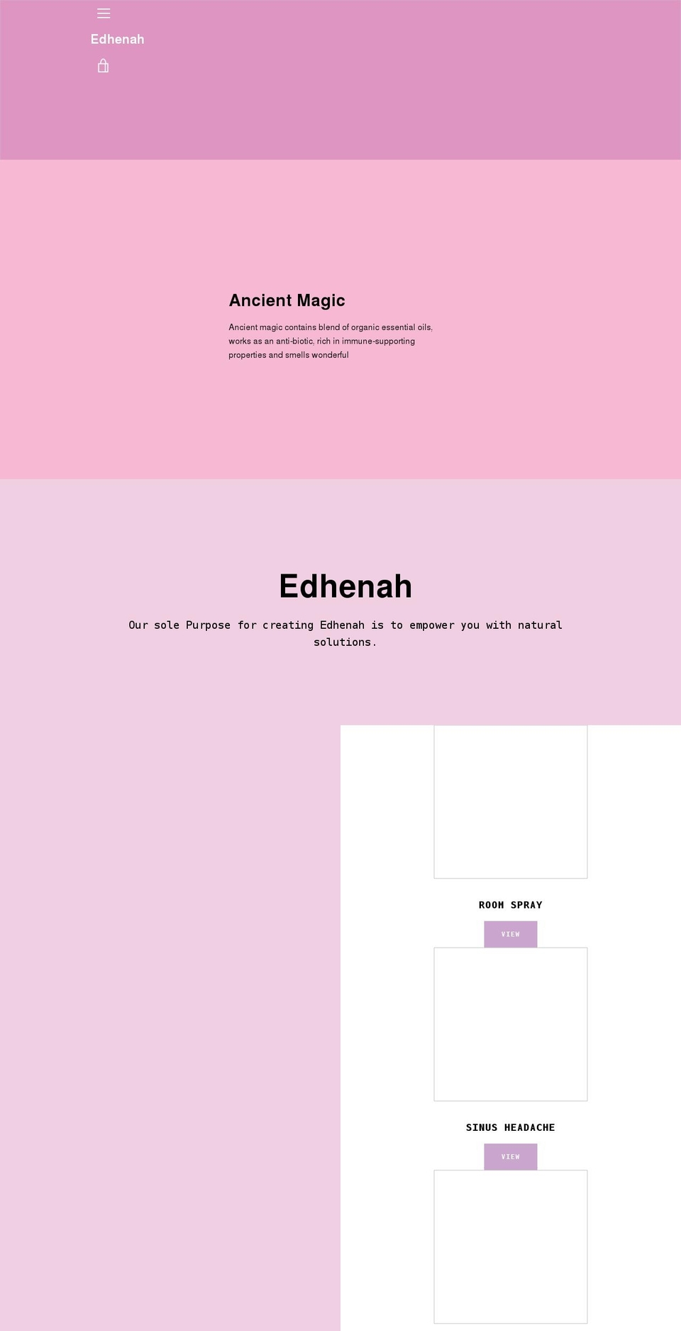 edhenah.com shopify website screenshot