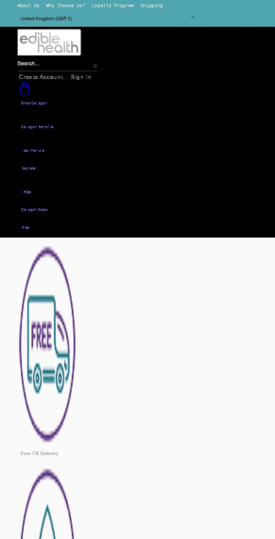 ediblehealth.com shopify website screenshot