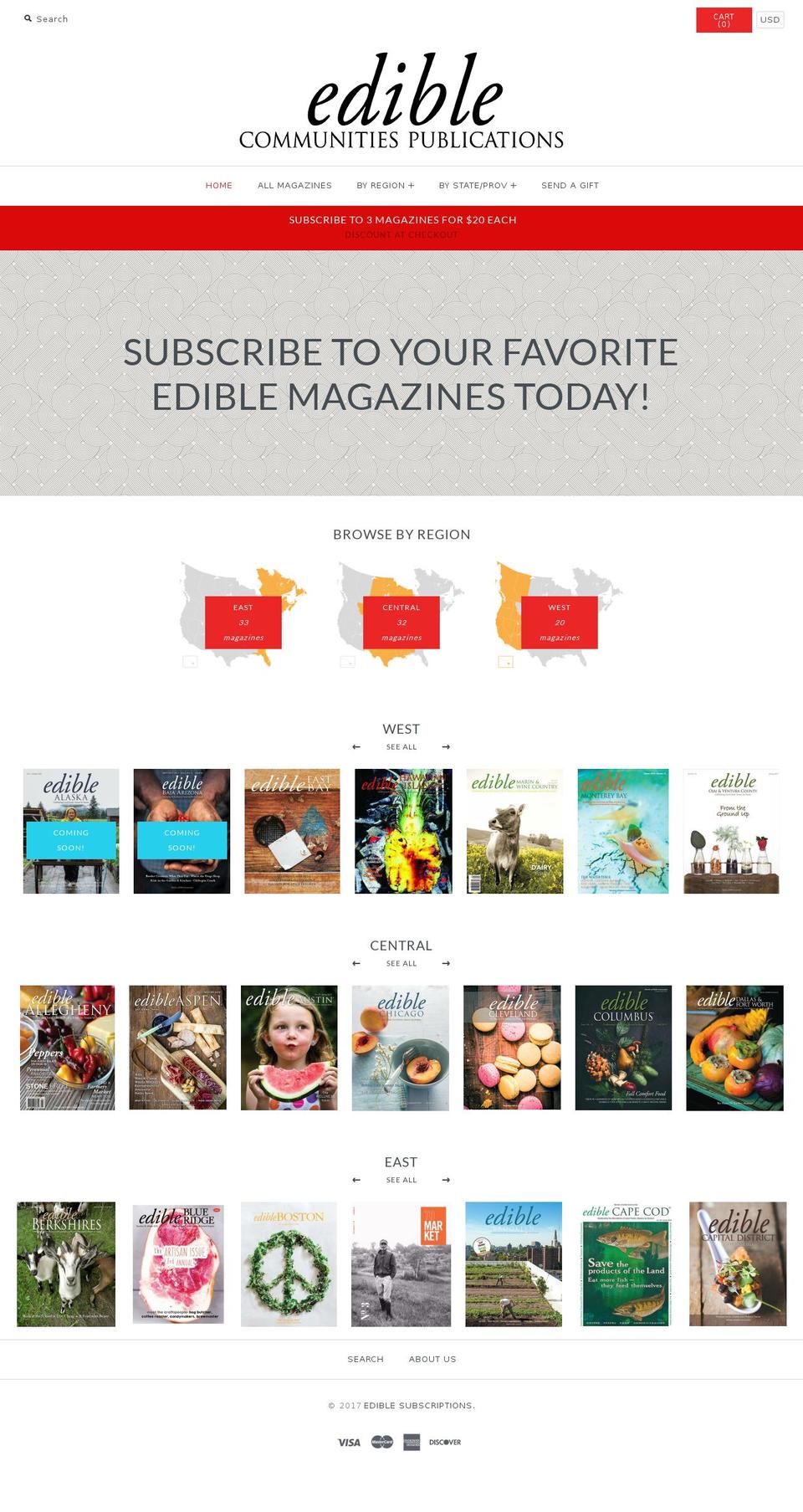 ECI Subs - Symmetry Shopify theme site example ediblemagazinesubscriptions.com