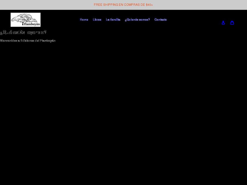 edicionesdelflamboyan.com shopify website screenshot