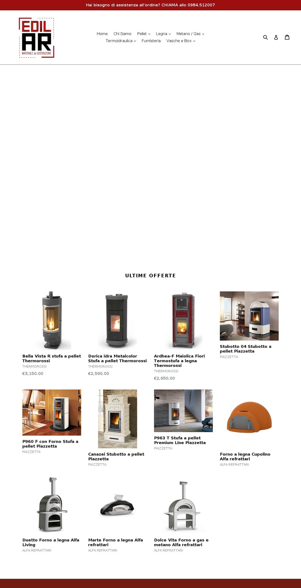 edilaerre.com — Shopify storefront screenshot