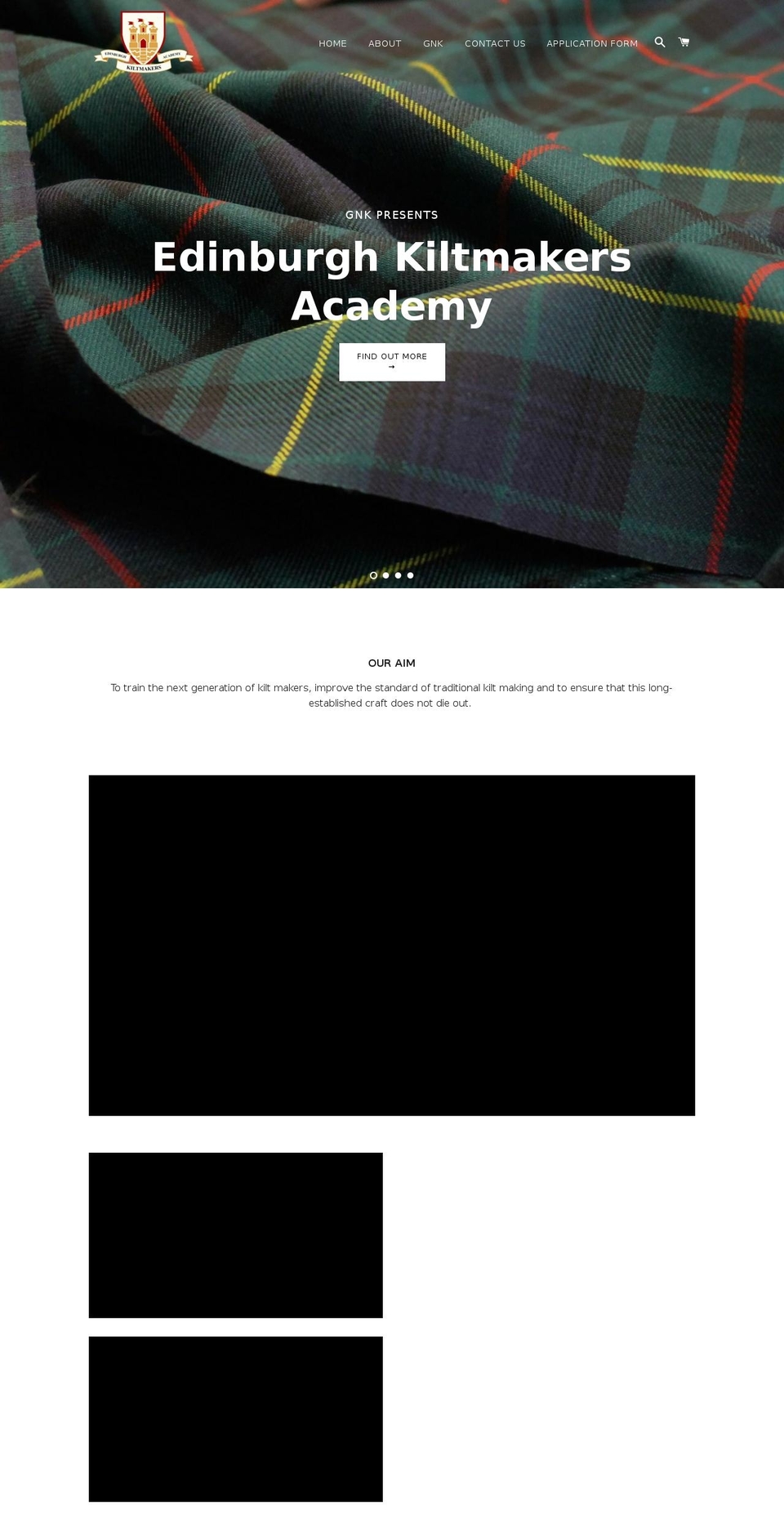 edinburghkiltmakersacademy.com — Shopify storefront screenshot