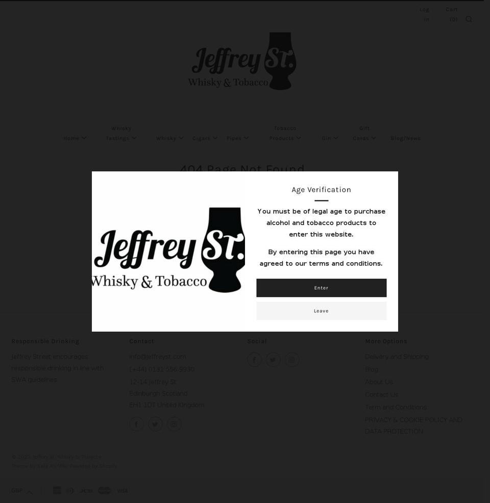 edinburghwhiskytastings.com — Shopify storefront screenshot