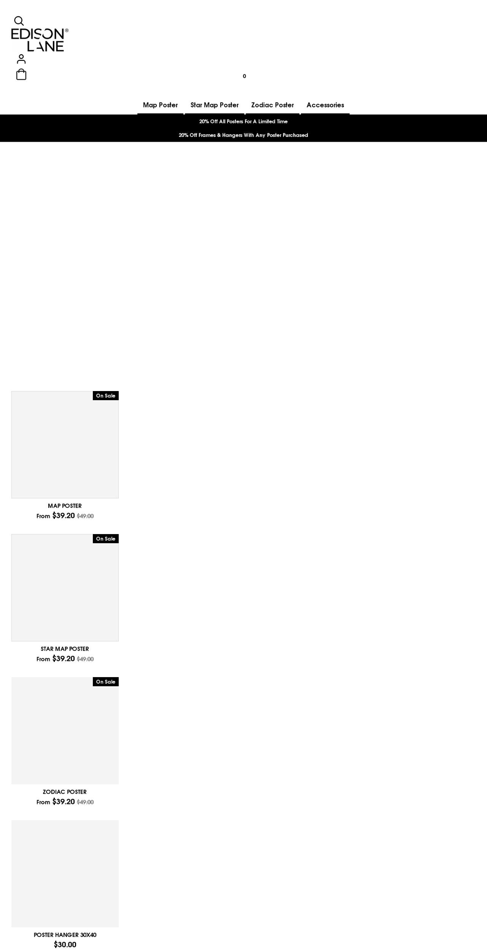 edisonlane.com.au shopify website screenshot