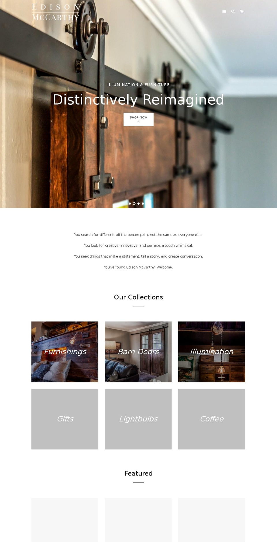 edisonmccarthy.com shopify website screenshot