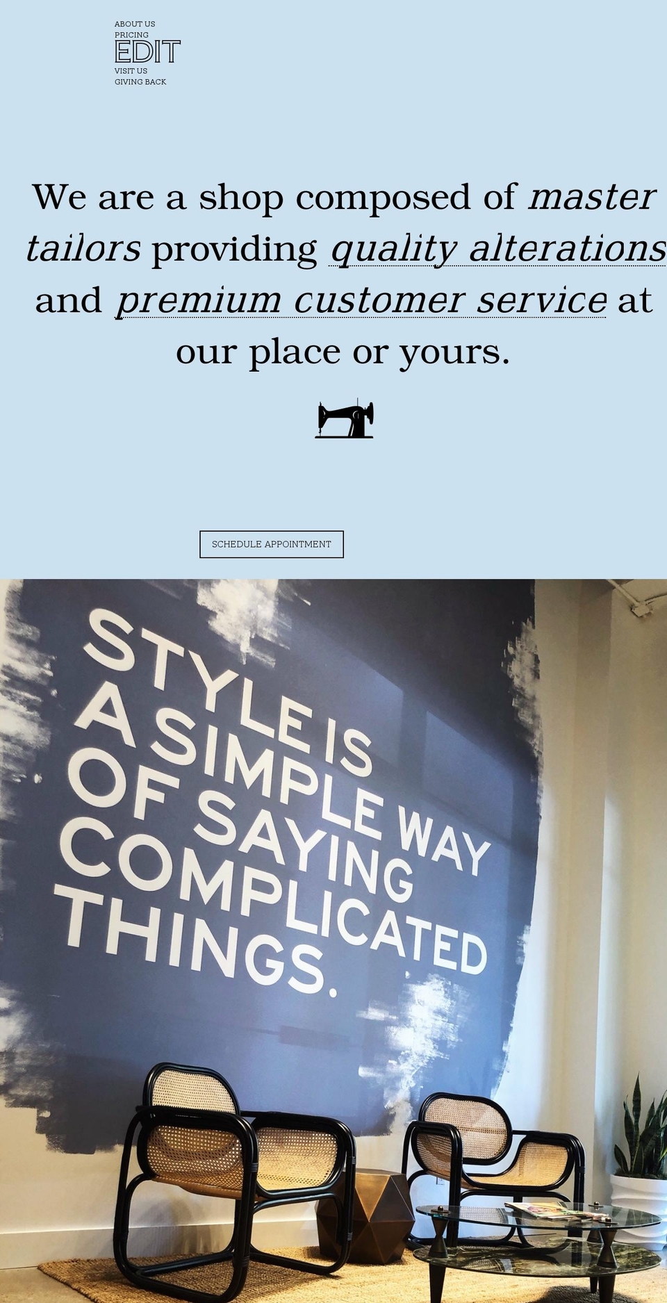editalterations.com shopify website screenshot
