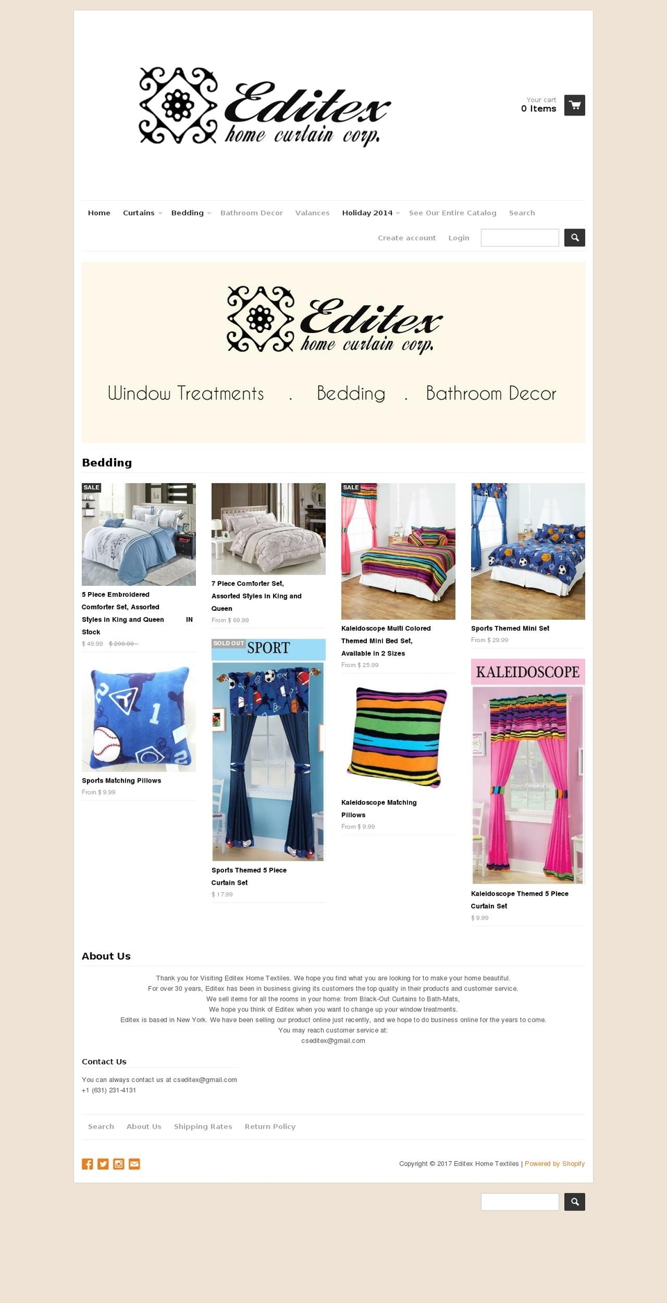 editexhometextiles.com shopify website screenshot