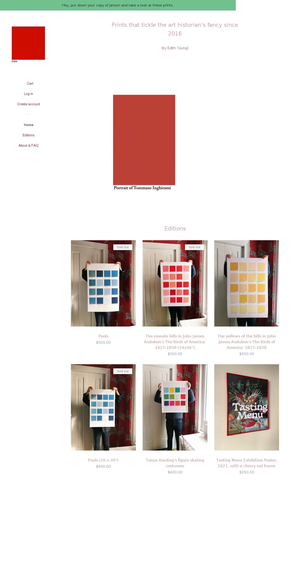 edith-nyc.myshopify.com — Shopify storefront screenshot