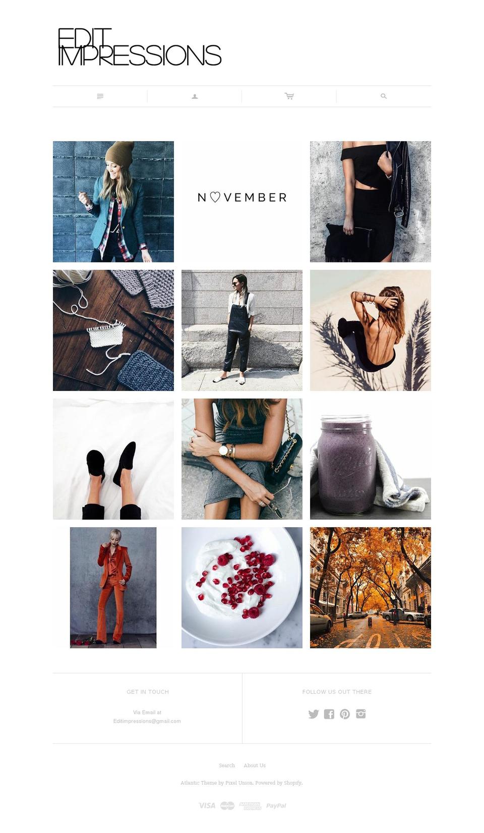 editimpressions.com shopify website screenshot