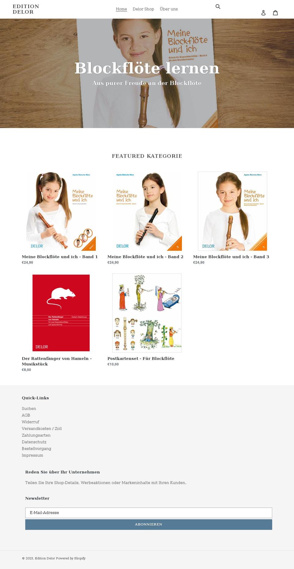 edition-delor.myshopify.com shopify website screenshot