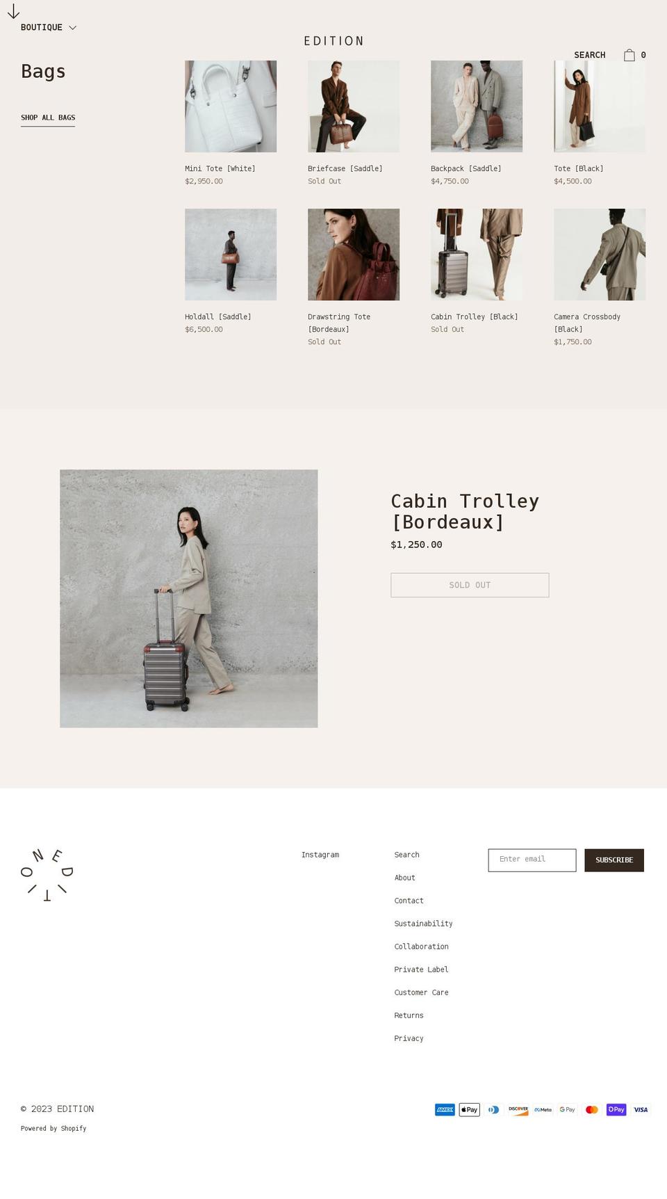 edition.boutique shopify website screenshot