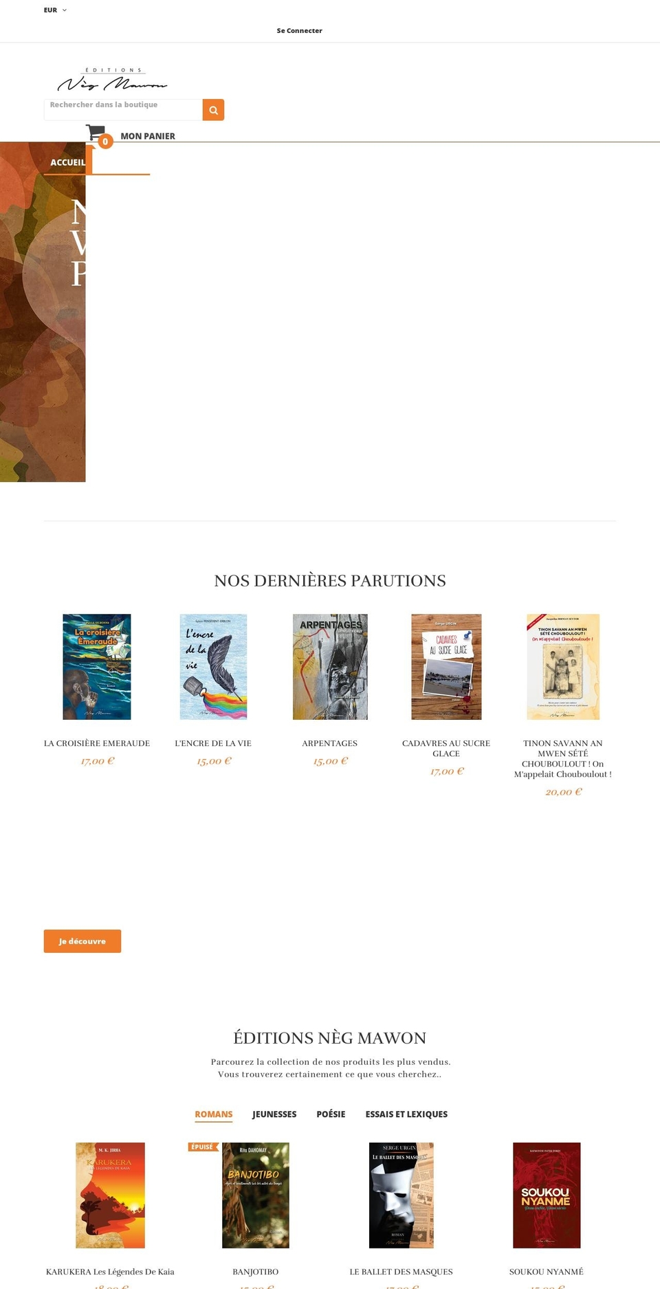 editions-neg-mawon.com shopify website screenshot