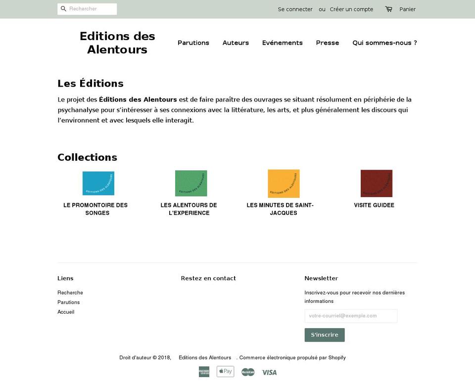 editionsdesalentours.com shopify website screenshot