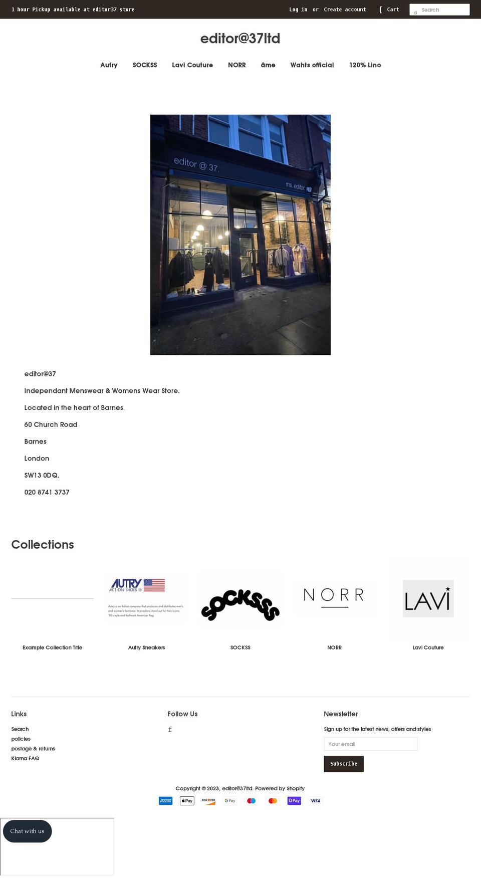 editor37ltd.com shopify website screenshot