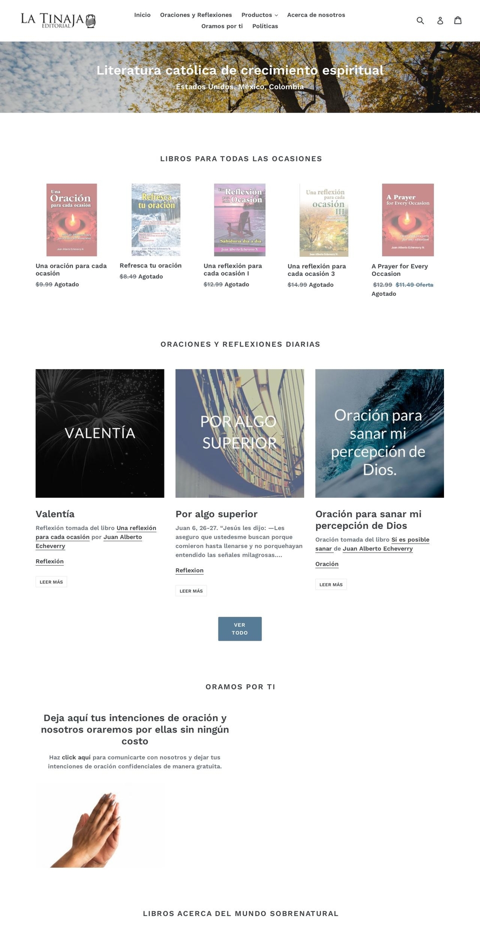 editoriallatinaja.com — Shopify storefront screenshot
