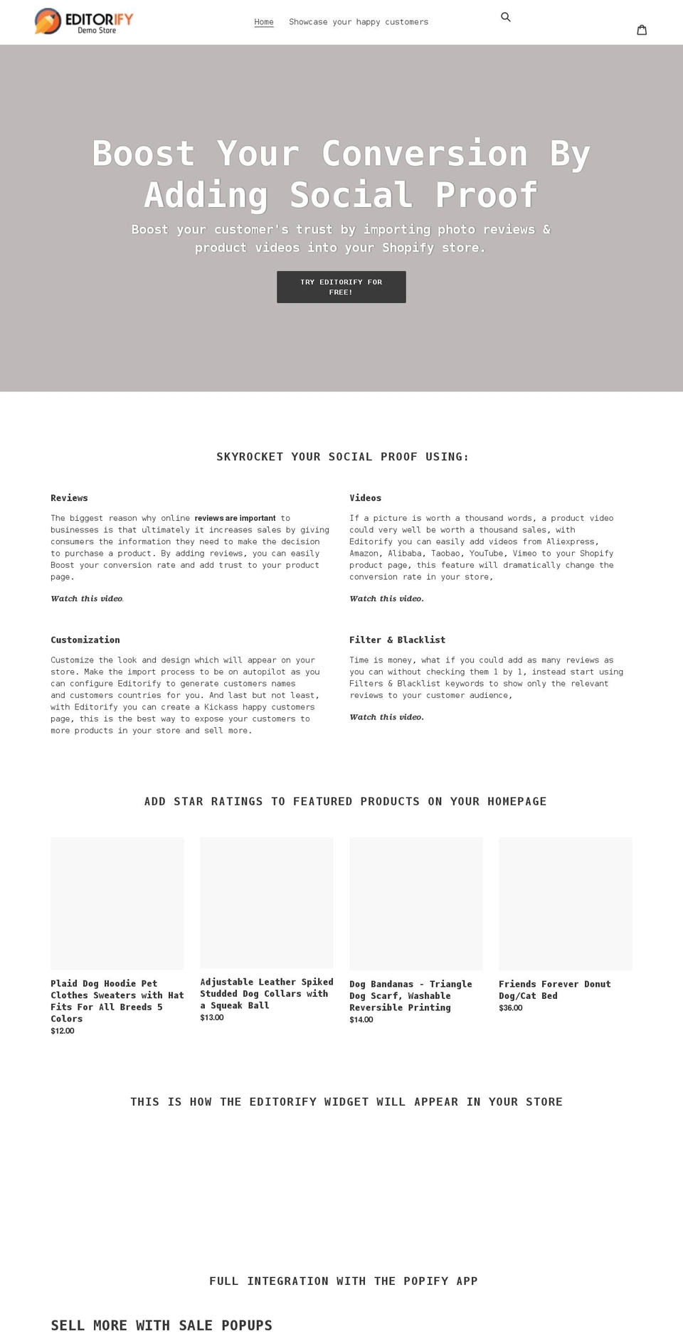 editorify.myshopify.com shopify website screenshot