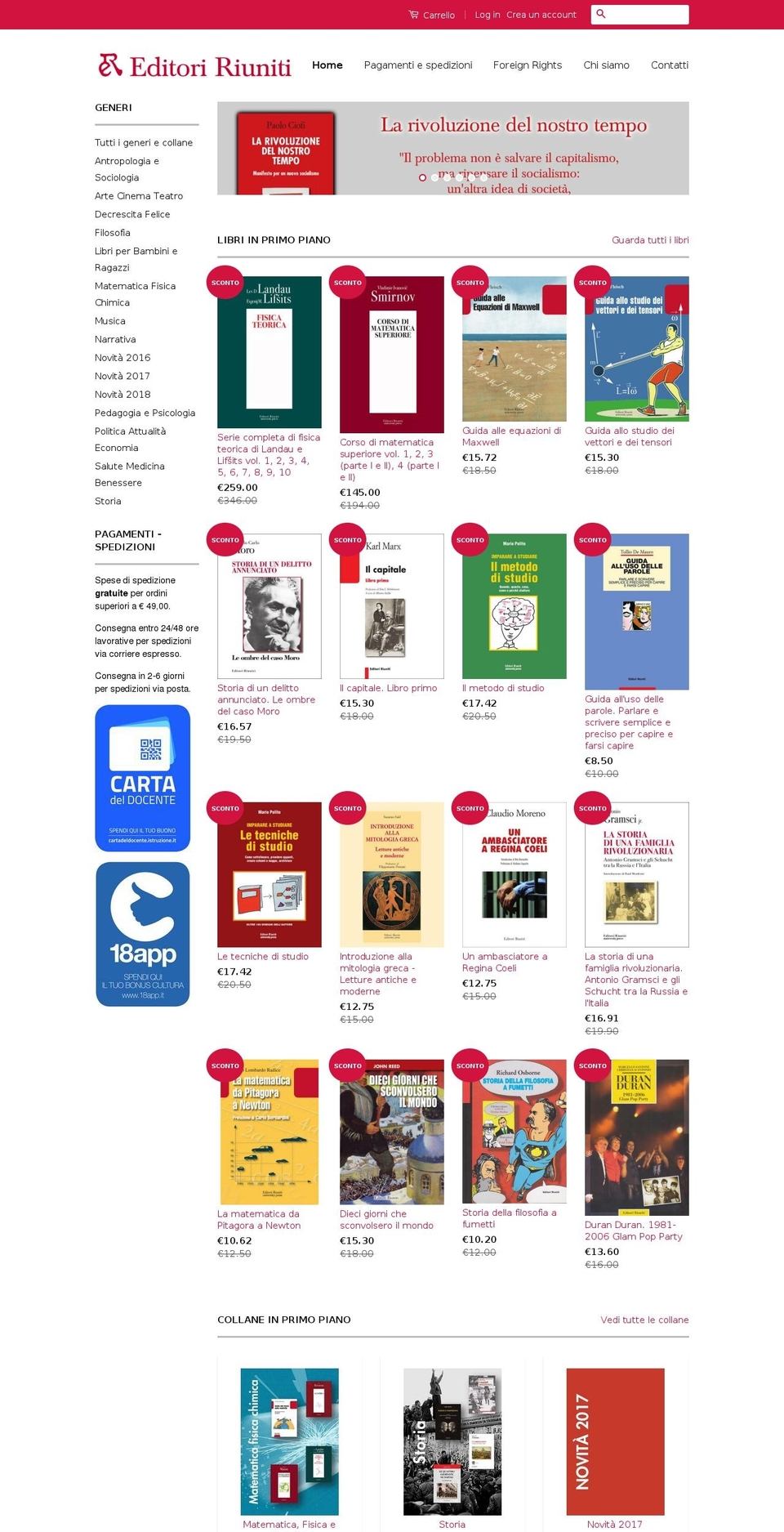 editoririunitiuniversitypress.com — Shopify storefront screenshot
