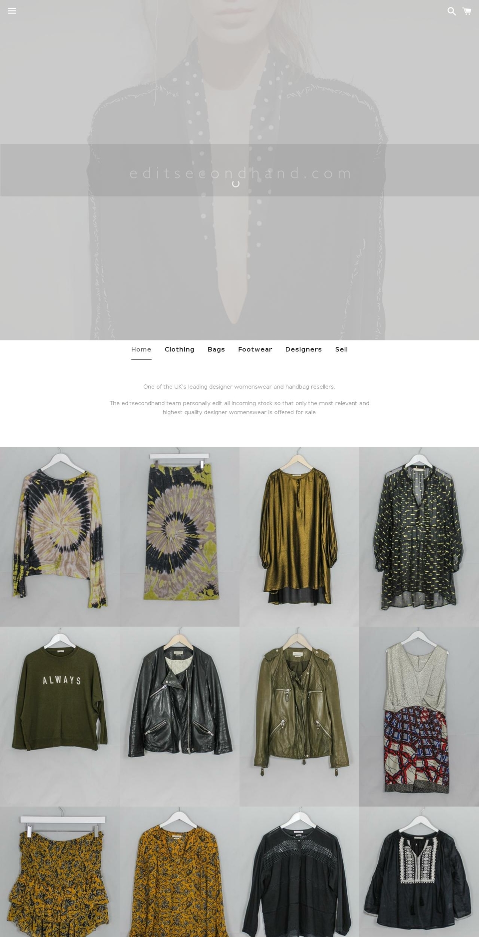 editsecondhand.com — Shopify storefront screenshot