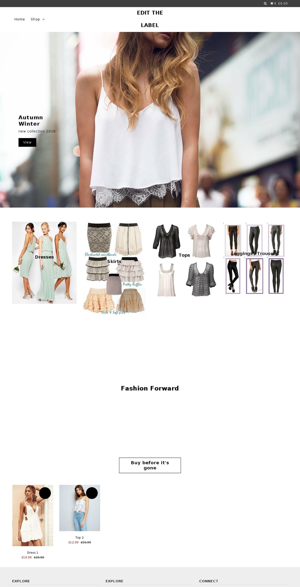 editthelabel.com — Shopify storefront screenshot