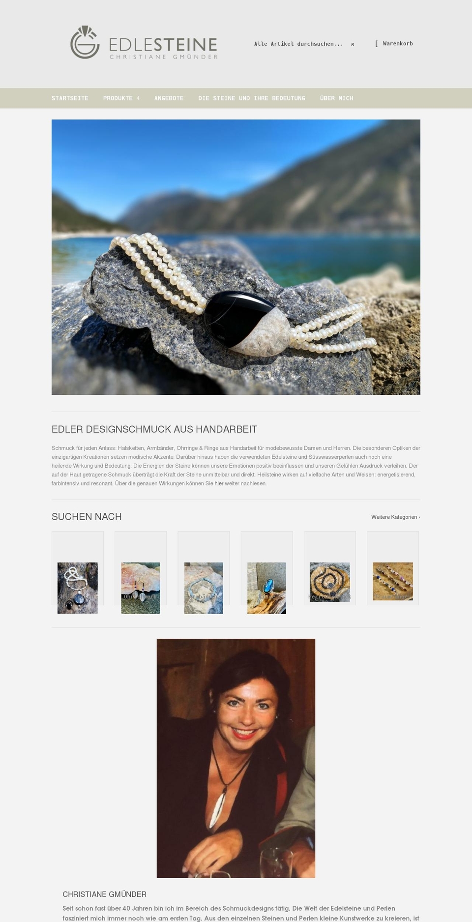 edlesteine.net shopify website screenshot