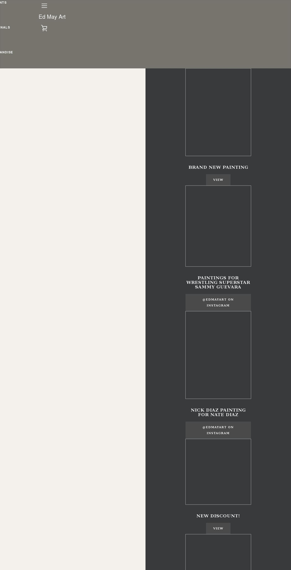 edmaycanvas.com — Shopify storefront screenshot