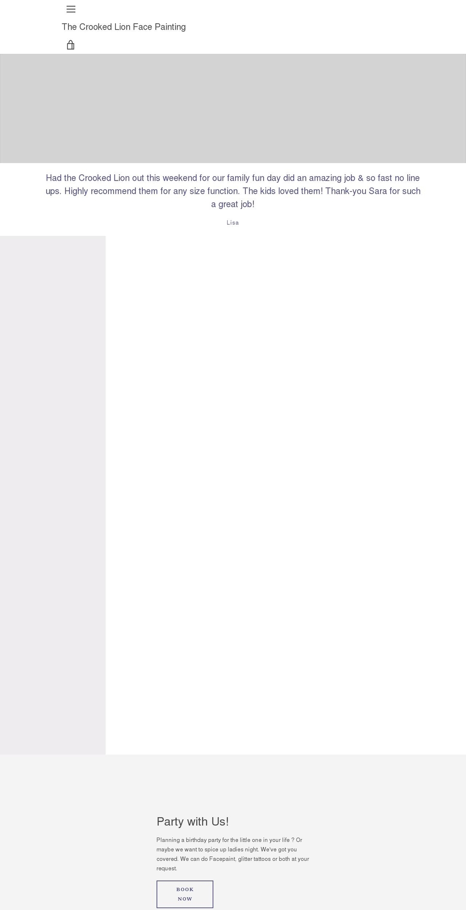 edmontonfacepainter.com shopify website screenshot