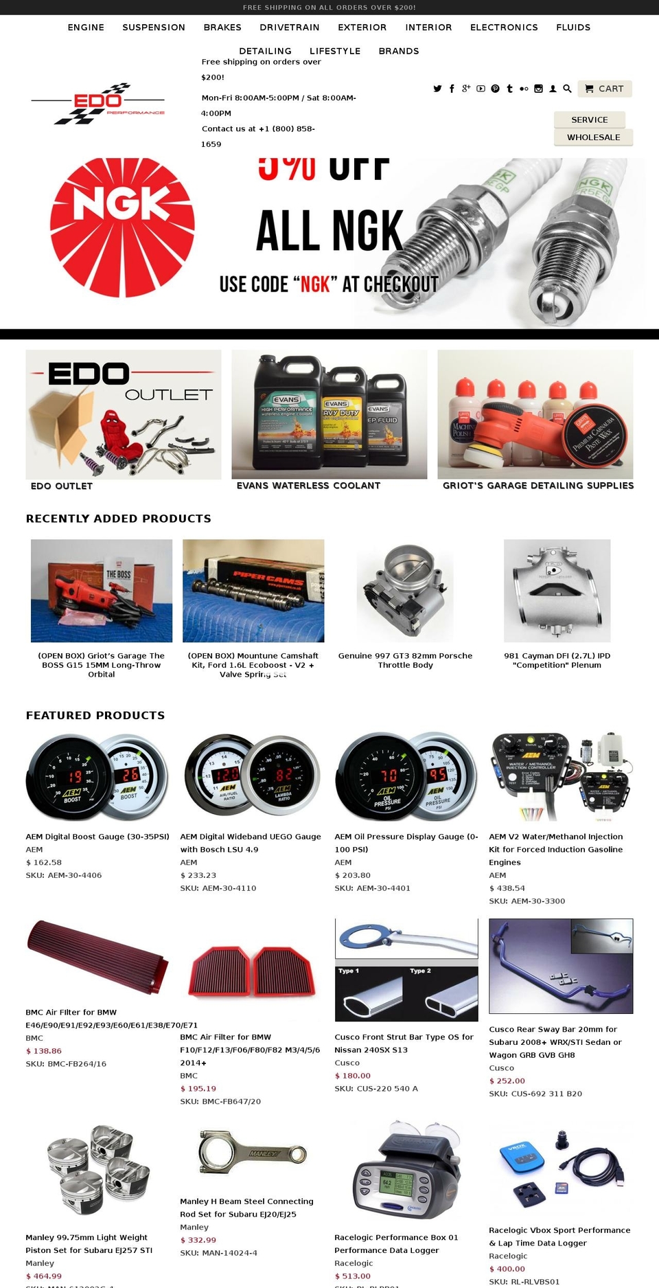 edoperformance.com shopify website screenshot