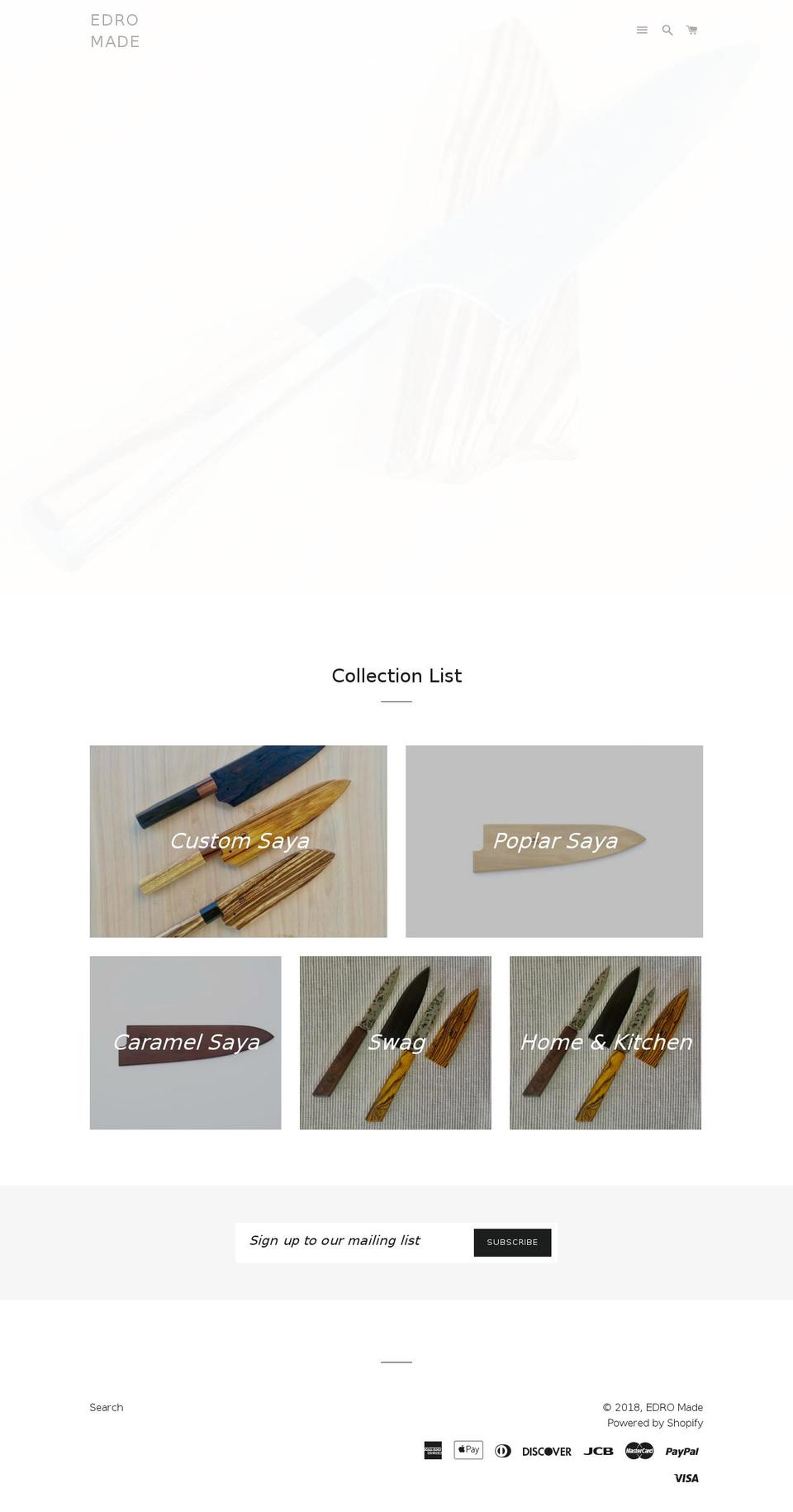 edromade.com — Shopify storefront screenshot