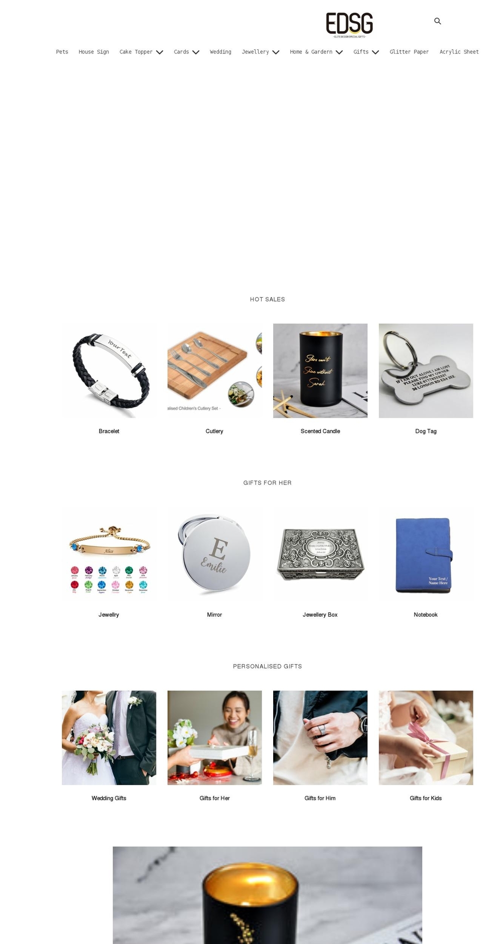 edsg.com shopify website screenshot