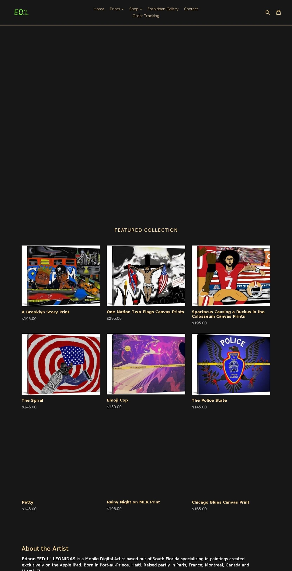 edsonleonidas.com — Shopify storefront screenshot