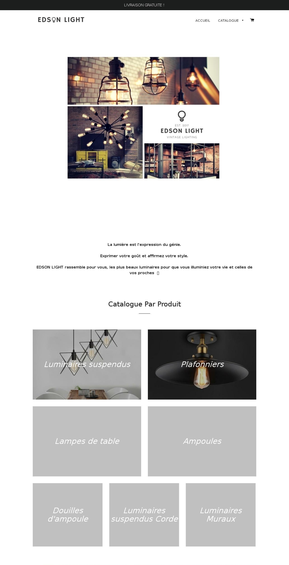 edsonlight.com — Shopify storefront screenshot