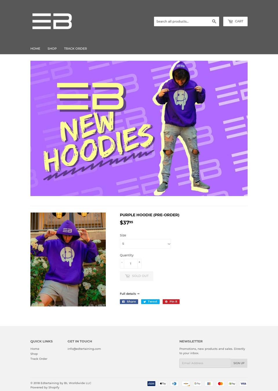 edtertaining.com — Shopify storefront screenshot