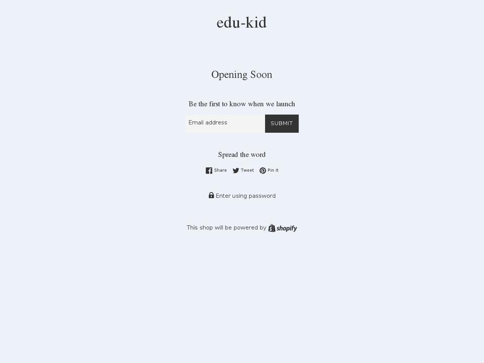 edu-kid.com — Shopify storefront screenshot