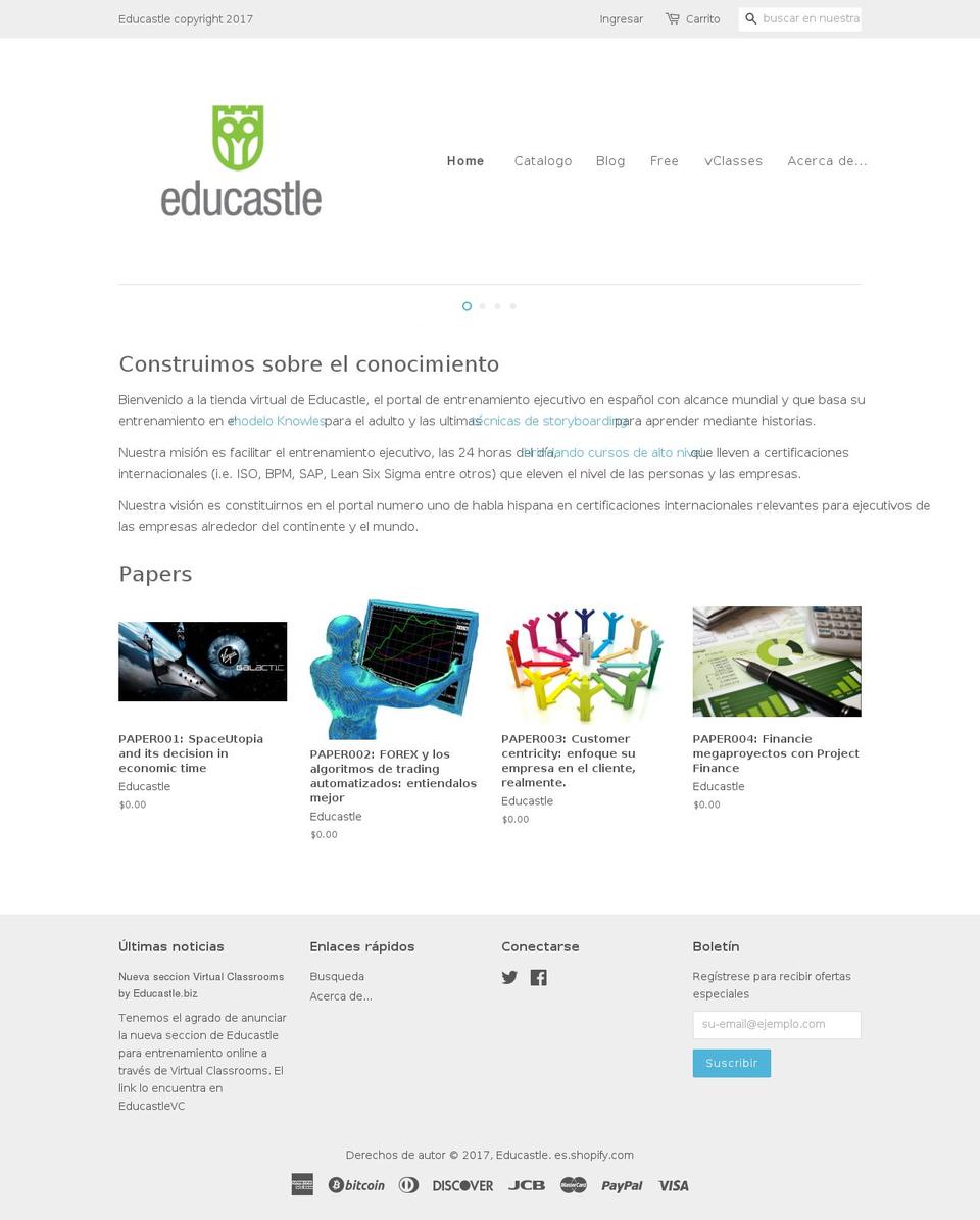 educastle.biz shopify website screenshot