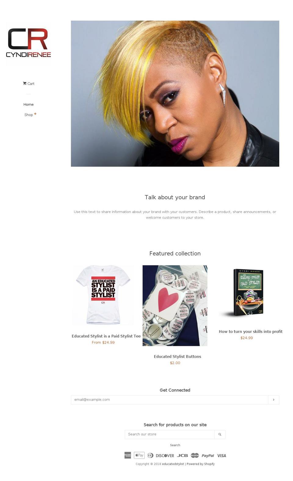educatedstylist.com shopify website screenshot