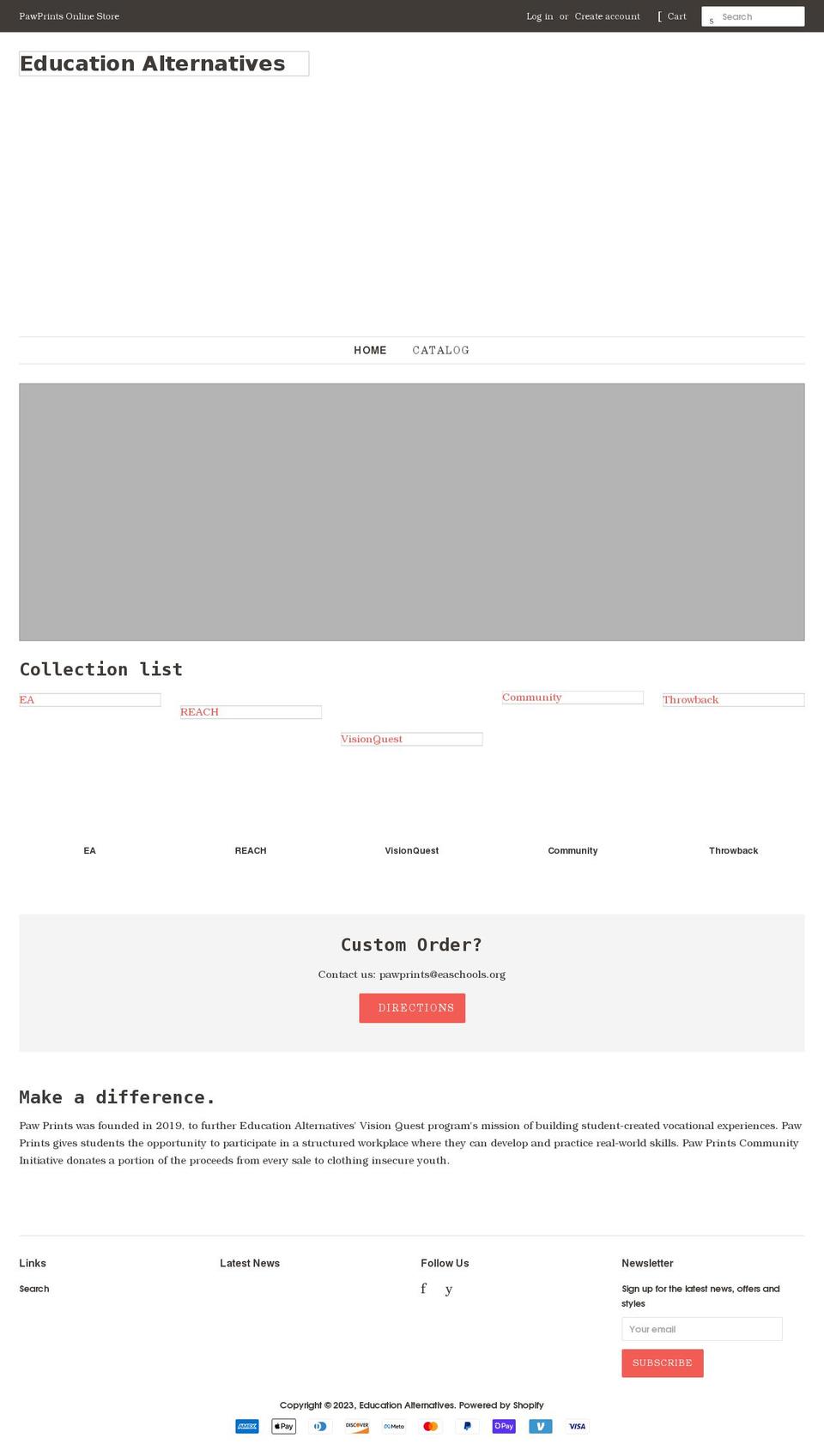 education-alternatives.myshopify.com shopify website screenshot