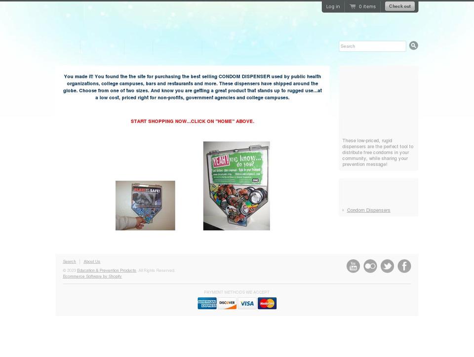 education-prevention-products.myshopify.com shopify website screenshot